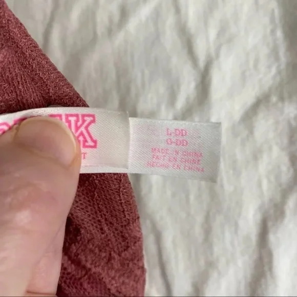 VS PINK High Neck Floral Lace Bralette L-DD - Picture 5 of 10